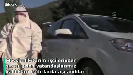 Bakan Koca, sırası gelen tarım işçilerinin aşılarının bulundukları yerlerde yapıldığını bildirdi