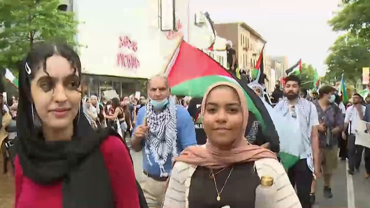 نيويورك.. مظاهرات أميركية للتضامن مع فلسطين والتنديد بالانتهاكات الإسرائيلية