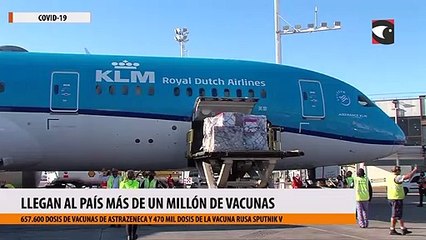 llegarán más de un millón de vacunas de Sputnik V y AstraZeneca