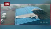 Yaas Cyclone: ​​ Tin Shed Blown in Dhamra Port. Life affected by Wind