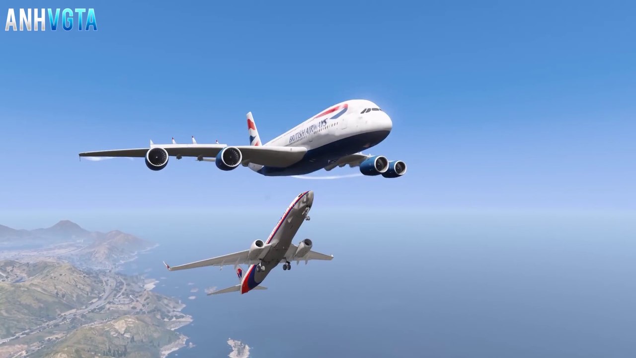 A380 collides with Boeing 737 Mid Air during emergency landing |  A380 colide com o Boeing 737 Mid Air durante o pouso de emergência.