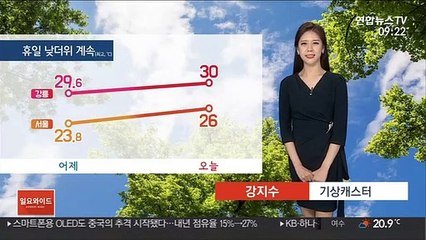 [날씨] 휴일 낮더위 계속…내일 불청객 황사 유입