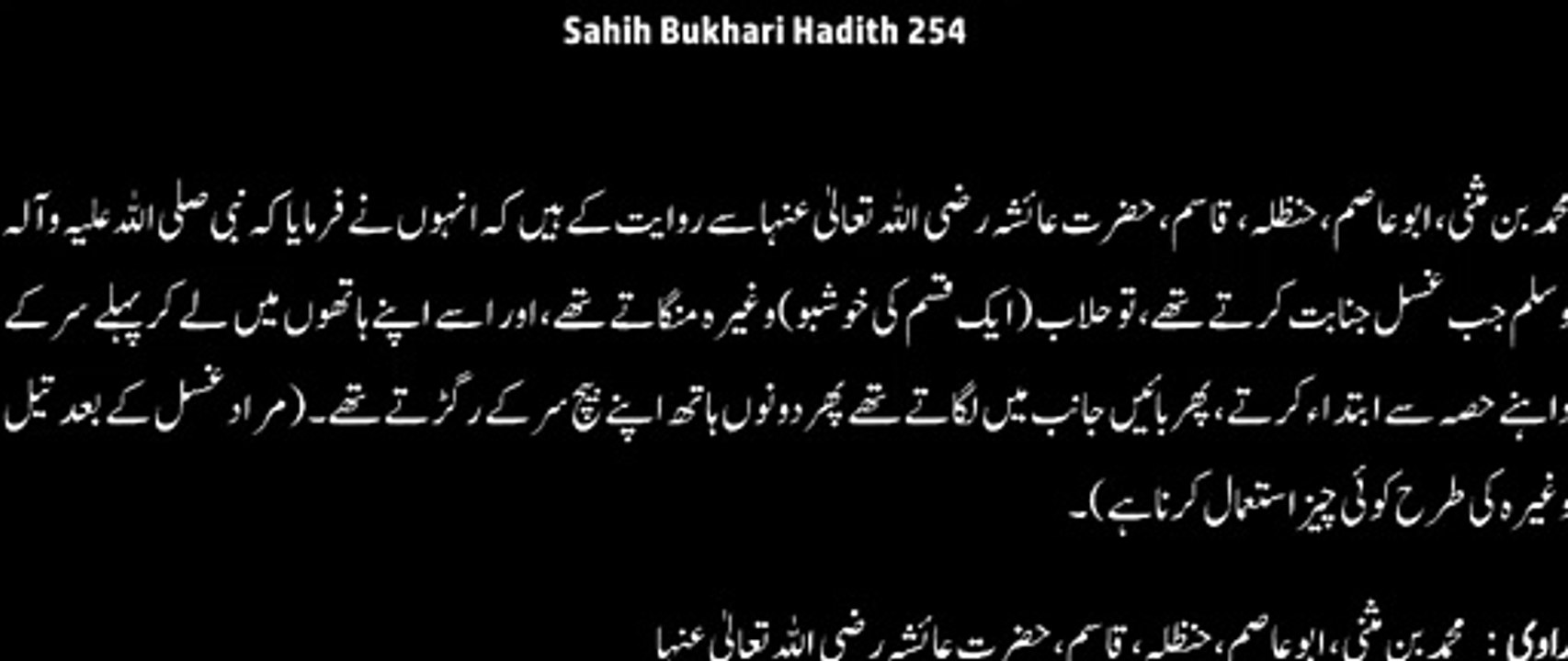 Watch *Hadith 254 Sahih Bukhari*