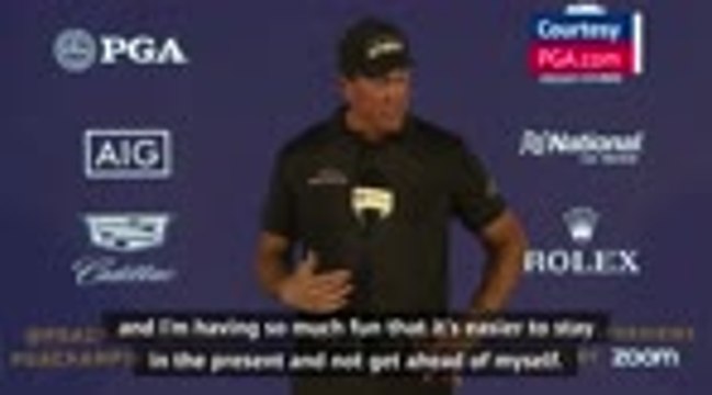 Mickelson not getting ahead of himself despite holding PGA Championship lead