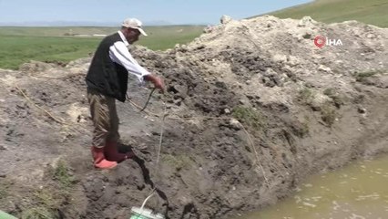Ağrılı çiftçiler kuraklık nedeniyle kendi imkanlarıyla sulama yapmaya başladı