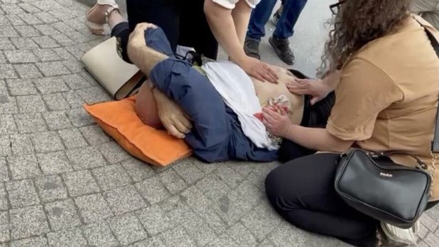 İstanbul’un göbeğinde dehşet anları kamerada: “Ölüyorum, taksi çağırın”