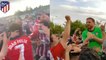 Atlético Madrid Players Celebrating Together With Fans Winning The La Liga