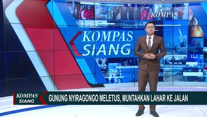 Panik! Letusan Gunung Nyiragongo Muntahkan Lahar ke Jalan Raya