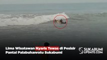 Lima Wisatawan Nyaris Tewas di Pesisir Pantai Palabuhanratu Sukabumi