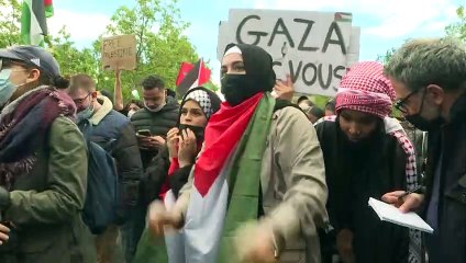 آلاف يتظاهرون في فرنسا دعما للفلسطينيين