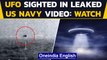 UFO sighted over ocean, vanishes into water in leaked US Navy video|Pentagon| Oneindia News