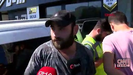 Trafikteki 2 araca çarpıp galeriye daldı