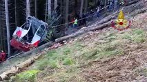 Precipita nel vuoto cabina funivia a Stresa: 13 morti accertati - terzo video dei Vigili del Fuoco