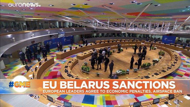 EU leaders agree on Belarus sanctions over flight 'hijacking' as Roman Protasevich appears in video