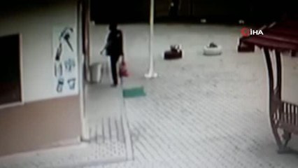 Son dakika haber: Cami avlusundan bisiklet çalan hırsız kameraya yakalandı