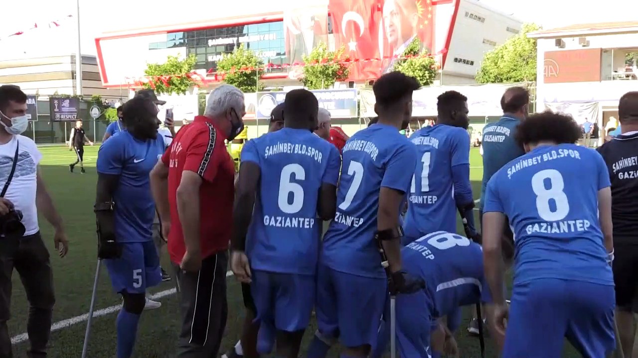 GAZİANTEP - Şahinbey Belediyespor, Avrupa Ampute Futbol Federasyonu Şampiyonlar Ligi şampiyonu