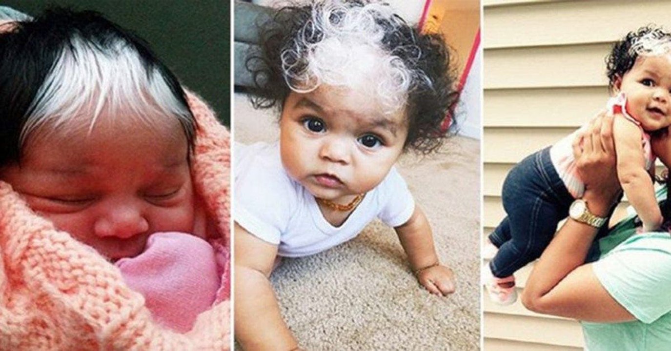 Ce bébé est né avec une mèche blanche mais quand vous allez voir sa maman vous allez comprendre