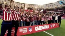 Así levantó Koke el trofeo de Liga en el Wanda Metropolitano