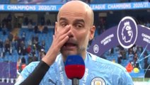 Manchester City'de Pep Guardiola kupa töreninde Agüero için gözyaşı döktü