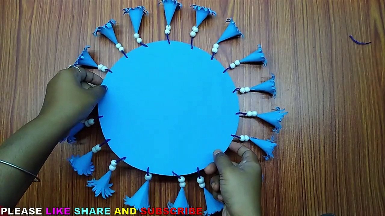 Diy Paper Jhumar Banane Ka Tarika / Paper Flower Wall Hanging Color