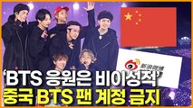 'BTS 응원은 비이성적' 빌보드 어워즈 3일 전 중국 BTS 팬 계정 금지