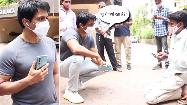 Crying Man Falls Into Sonu Sood's Feet For Helping Him Get A Job