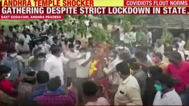 Hundreds throng temple to please goddess in Andhra Pradesh | Watch