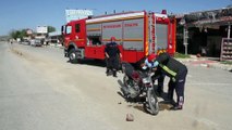 MANİSA - Kula'da motosikletle hafif ticari aracın çarpışması sonucu 1 kişi ağır yaralandı