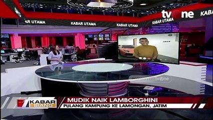 WOW! Pria Ini Pulang Kampung Ke Lamongan Naik Lamborghini