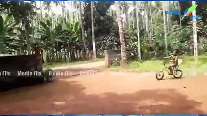 Innocent boy wear his trouser as mask to avoid penalty from police officer