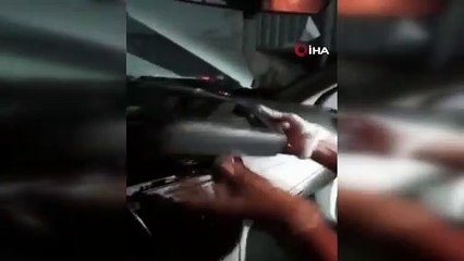 Hava yastığını söküp uyuşturucu zulası yaptılar
