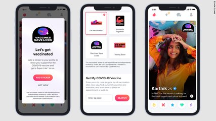 Les applications de rencontre lancent de nouveaux outils pour encourager la vaccination