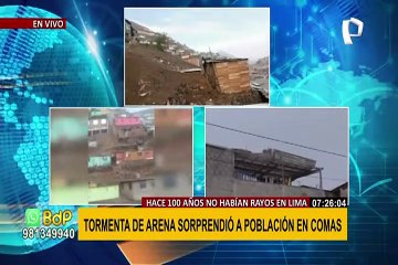 Comas: vecinos son sorprendidos por tormenta de arena
