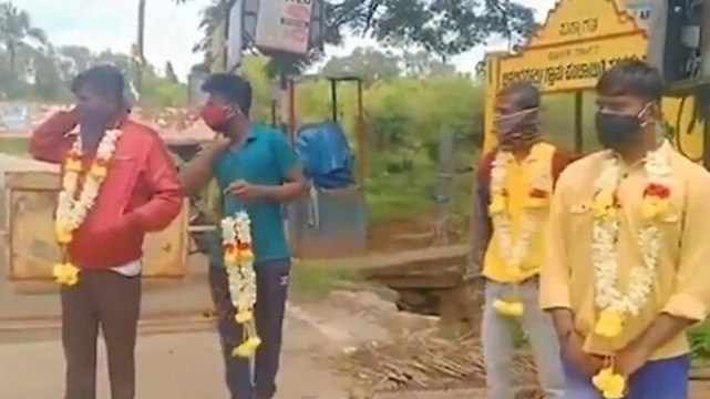 Image of the day: Bengaluru police garland people flouting Covid norms