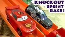 Disney Cars Lightning McQueen versus Transformers and PJ Masks Owlette in this Hot Wheels Funlings Race Video for Kids by Kid Friendly Family Channel Toy Trains 4U