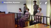 Myanmar state television shows first images of Suu Kyi since coup