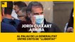 Jordi Cuixart arriba al Palau de la Generalitat entre crits de “llibertat”