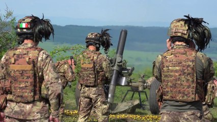 Italian Troops • Mortar Team Firing • Exercise Steadfast Defender 2021