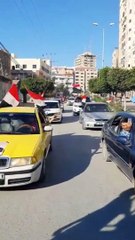 مسيرة بقطاع غزة تعبيرا عن الشكر لمصر علي جهودها في وقف اطلاق للنار وارسال مساعدات للقطاع