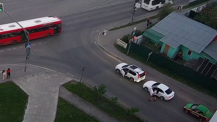 Frustrated Driver Gets Gas in His Face