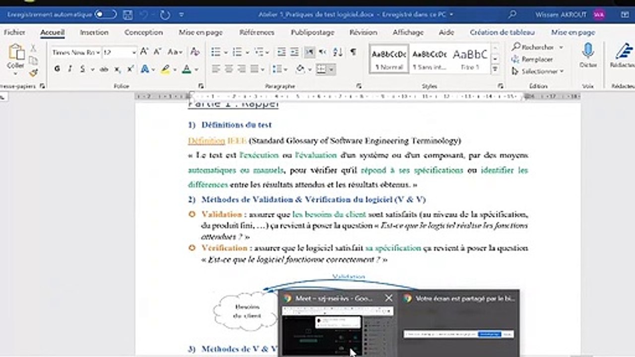Atelier qualité logicielle :test logiciel