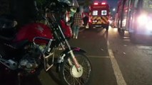 Batida entre Gol e motocicleta na Rua Manaus deixa adolescente ferida