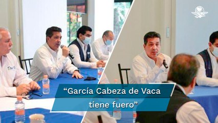 García Cabeza de Vaca sostiene reuniones con su gabinete en Casa Tam