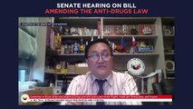 Senate hearing on the bill amending the anti-drugs law