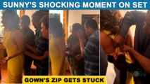 Sunny Leone Suffers OOPS Moment On Sets | BTS Video Viral |Checkout The Funny Video