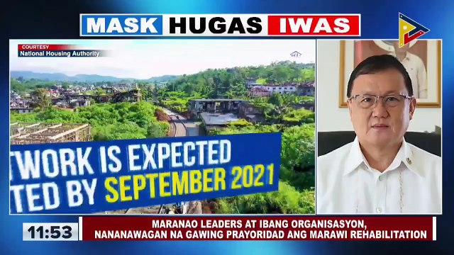 Panayam ng PTV kay Task Force Bangon Marawi Chief Sec. Eduardo del Rosario kaugnay ng rehabilitasyon sa Marawi City