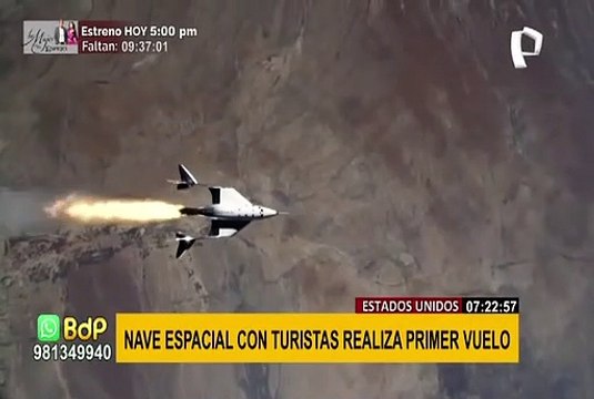 Turismo espacial: nave espacial Virgin Galactic completa con éxito vuelo tripulado al espacio