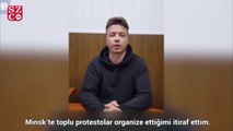 Uçağı zorla indirilen Belaruslu gazeteciden videolu itiraf