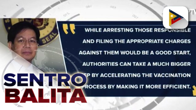 Sen. Lacson: ‘vaccine slot for sale’, hindi lang dahil sa pagiging desperado kundi dahil sa pagiging ganid ng ibang tao