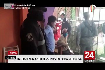 Tarma: intervienen a más de 100 personas en boda